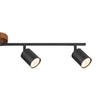 Ruchoma lampa sufitowa Edmund 5298 natynkowa do przedpokoju czarna drewno