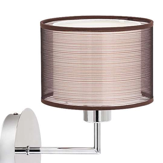 Kinkiet LAMPA ścienna ANASTASIA 2629 Rabalux abażurowa OPRAWA z peszlem LED 1W 4000K do czytania chrom brązowa