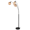 Loftowa lampa stojąca VESTARI DL313417000 do salonu kule czarna bursztynowa