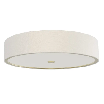 Okrągły plafon Zalindro PL Old Gold 54 OR85976 z tkaniny tuba biały