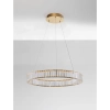 Wisząca lampa kryształowa Bauta okrągła LED 40W złota
