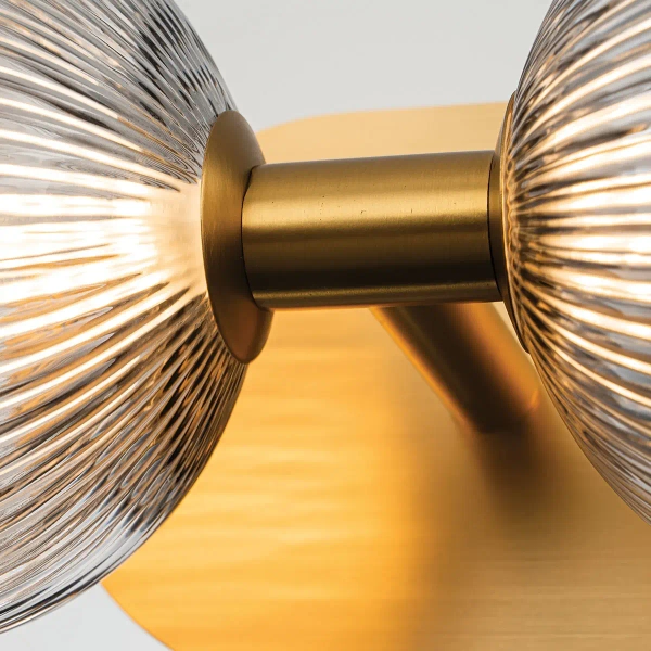 Kinkiet ścienny do salonu Palmas QN-PALMAS-2W-BG LED 18W 3000K IP44 złoty