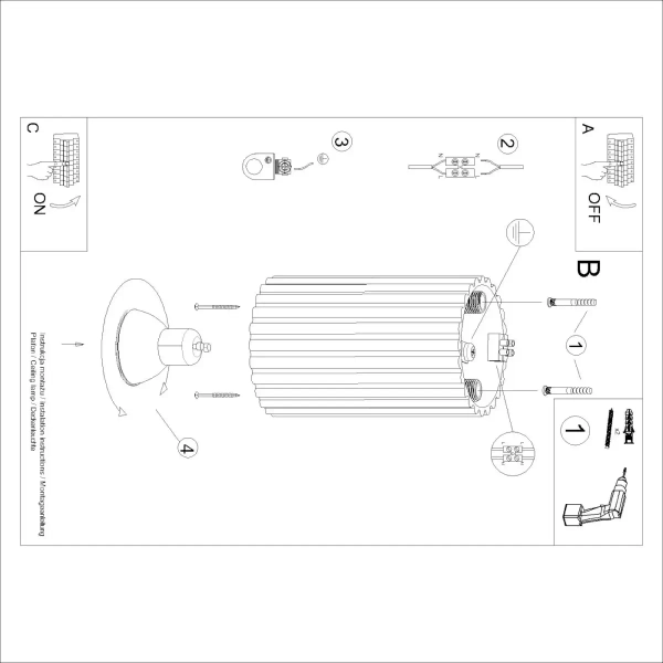Downlight lampa sufitowa KARBON SL.1606 tuba ryflowana oliwkowa