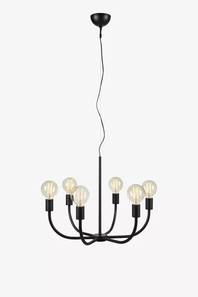 Industrialna lampa wisząca Amistoso czarna metalowa