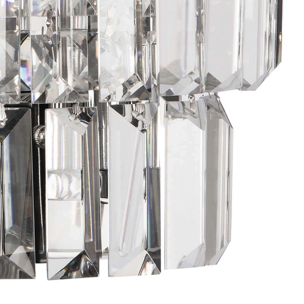 Kinkiet LAMPA ścienna VEN K-E 1174/2 glamour OPRAWA z kryształkami przezroczysta