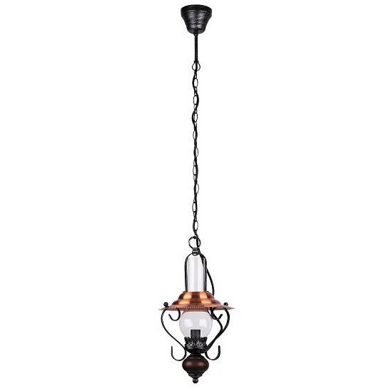 Rustykalna lampa wisząca ENNA 7869 Rabalux latarenka retro miedziana czarna