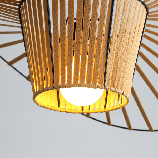 Wisząca lampa boho Sombrero ST-8052-140 gold Step designerska welur beżowa