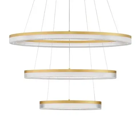 Wisząca lampa pierścienie LANTELVO LE45394 LED 90W 2700-4000K złota