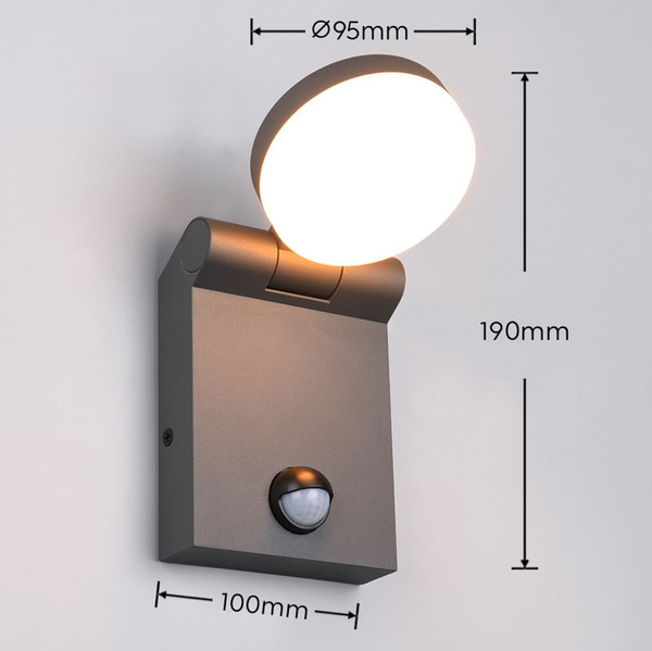 Regulowana lampa ścienna Adour 245569142 LED 10W 2300-4000K IP44 antracyt