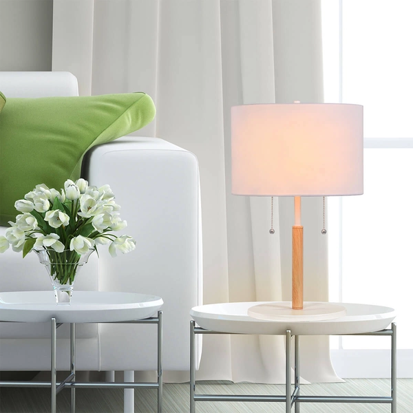 Lampka stołowa Fogo LP-0304/2T WH Light Prestige do sypialni tuba biała