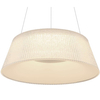 LAMPA wisząca CROTONE 48801CH-45 Globo plisowana OPRAWA zwis LED 45W 3000K - 6000K kryształki biały przezroczysty