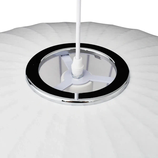 Lampa wisząca SILK FLAT ST-2328-60 z tkaniny kula biały