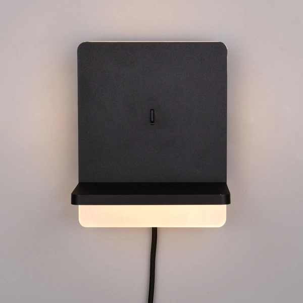 Kinkiet ścienny z funkcją ładowania FAIRFIELD 248670132 LED 9W 3000K czarny