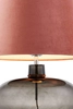 Nocna LAMPKA abażurowa SAWA VELVET 41021116 Kaspa stojąca LAMPA stołowa do sypialni klasyczna grafitowa różowa