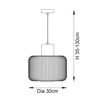 Wisząca lampa metalowa Nicola 68986 ażurowa druciana miedziana