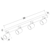 Sufitowa lampa regulowana Volf Spot ML1295 do kuchni czarny
