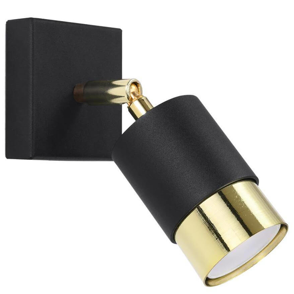 Pokojowa lampa ścienna SL.1069 metalowy kinkiet czarny złoty