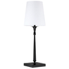 Lampka stołowa do salonu Austin T01241BK-WH Cosmolight metal tkanina czarna biała