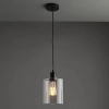 Wisząca lampa do salonu Toledo 95472 czarna przezroczysta