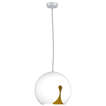 LAMPA wisząca KET301 skandynawska OPRAWA metalowy ZWIS loftowy biały złoty