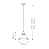 Wisząca lampa retro Amelia HK-AMELIA-P-S-CM metalowa chrom biały
