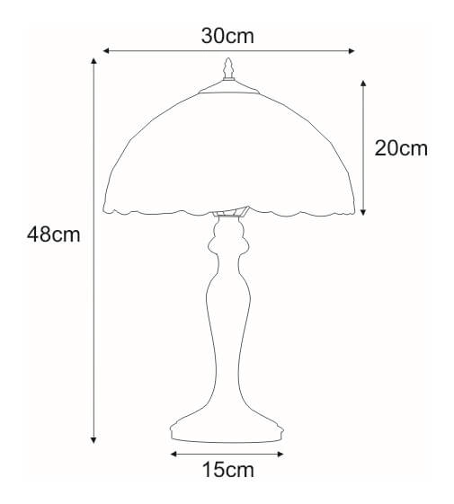 Lampa stołowa Fruit K-G12550 witraż owoce multikolor