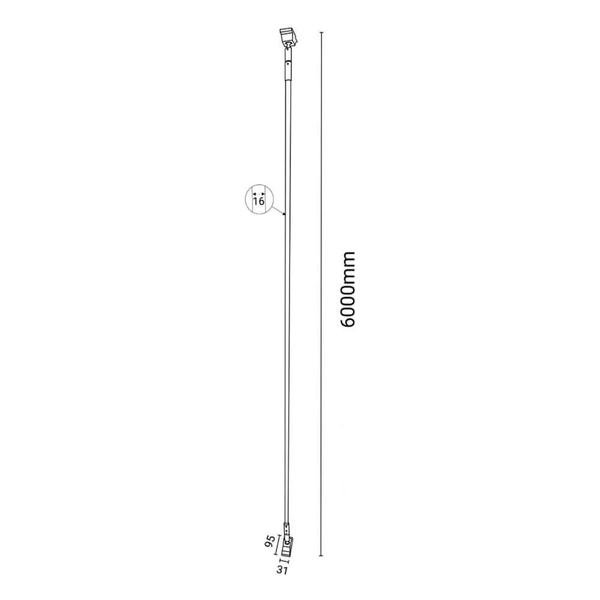 Oprawa ścienno-sufitowa SURIKA 6034 Shilo LED 54W 4000K liniowa czarna