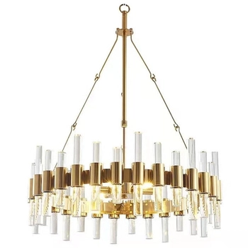 Wisząca lampa jadalniana CGLICHT60 tuby nad stół mosiądz