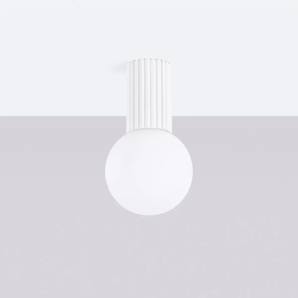 Kulista sufitowa lampa HALO SL.1708 do łazienki IP44 biała