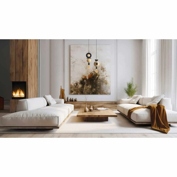 Wisząca lampa Drops 11180 do salonu okręgi złota czarna