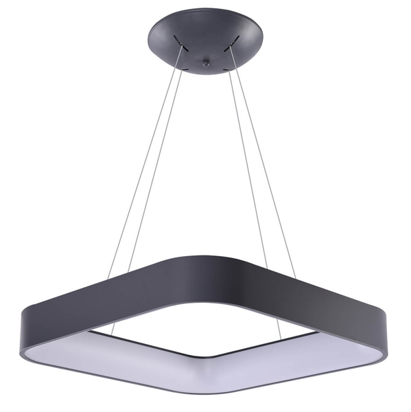 Kwadratowa lampa wisząca Solvent szara nad stół wifi