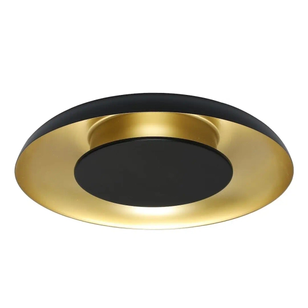 Ledowa lampa nasufitowa Piattino ML1812 LED 30W 3000-6000K czarny złoty