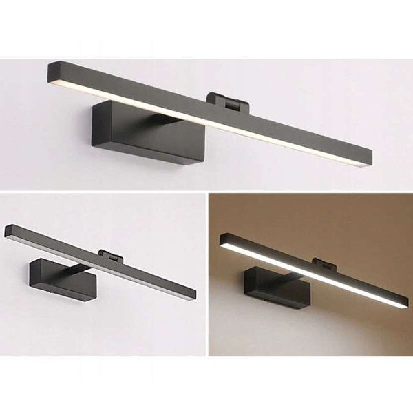LAMPA ścienna SLP6584 MDECO metalowa OPRAWA kinkiet LED 14W 4000K listwa galeryjka czarna