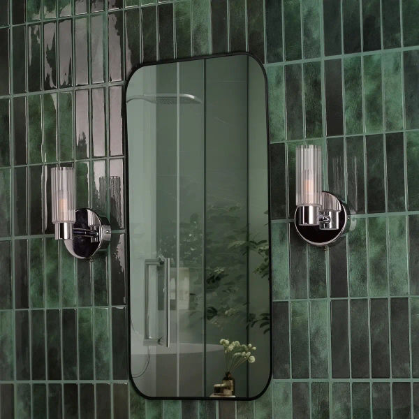 Naścienna lampa do łazienki Bolton BOL0750 z włącznikiem IP44 chrom