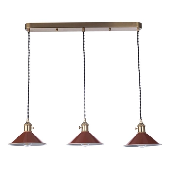 Lampa wisząca do kuchni Hadano HAD3640-08 Dar Lighting brązowa mosiądz
