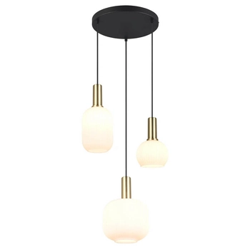 Lampa zwisająca kuchenna DIVA 319830308 kaskada zwis czarny złoty biały