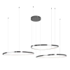 Potrójna wisząca lampa CAYENNE czarna P0663D 3xLED 130W 3000K pierścienie