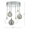 Salonowa lampa wisząca Quinn QUI0610 Dar Lighting kule szklane dymione chrom