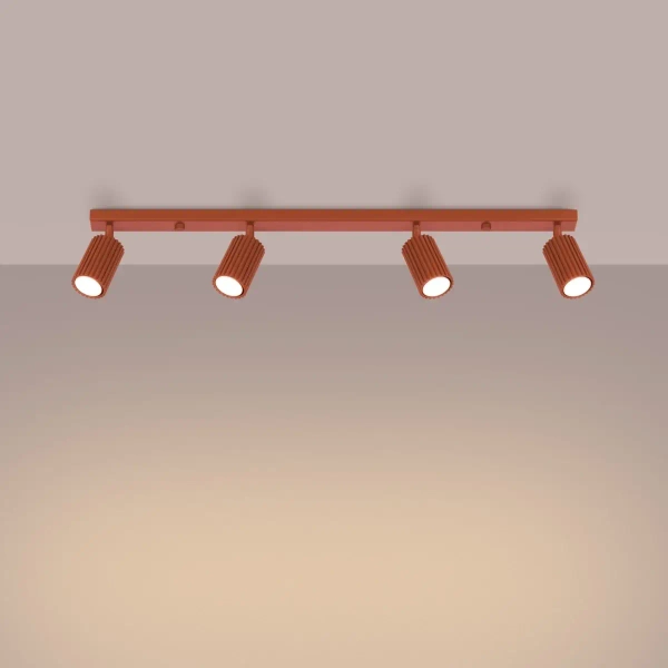 Sufitowa lampa regulowana KARBON SL.1641 na listwie czerwona