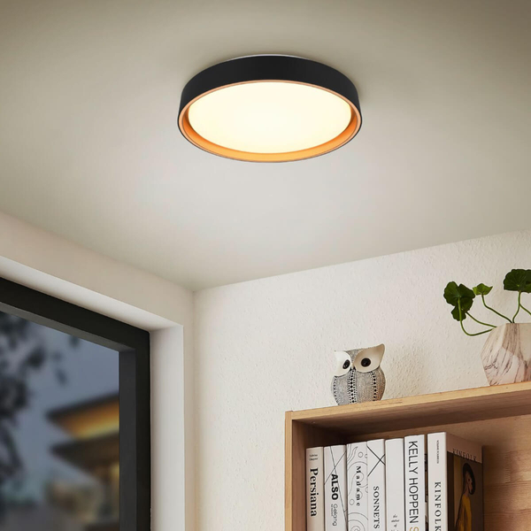 Okrągła lampa sufitowa Felis R64391080 LED 24W 2700-6500K czarny złoty