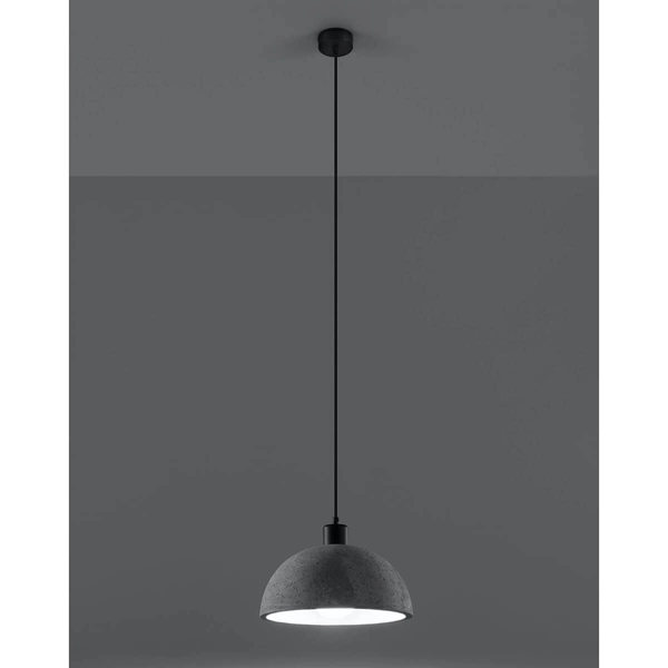 Betonowa lampa wisząca SL.0847 kopuła nad wyspę szara