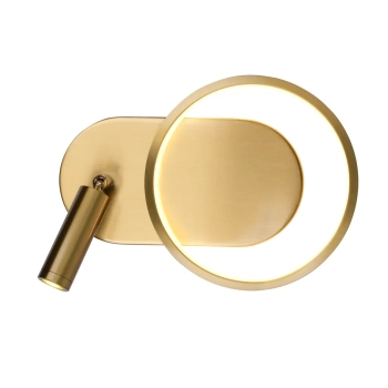 Lampa ścienna Elyptica CGELYPTICA18 LED 10W 3000K tubka ring złoty