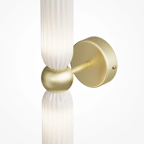 Kinkiet ścienny góra-dół Antic MOD302WL-02W1 do jadalni szklany mosiądz