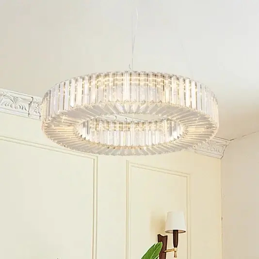Żyrandol glamour CRISTAL ST-10625P-60 złota transparentna szklana LED 60W 3000K do salonu