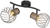 Lampa sufitowa regulowana Luise 54012-2S czarna drewno