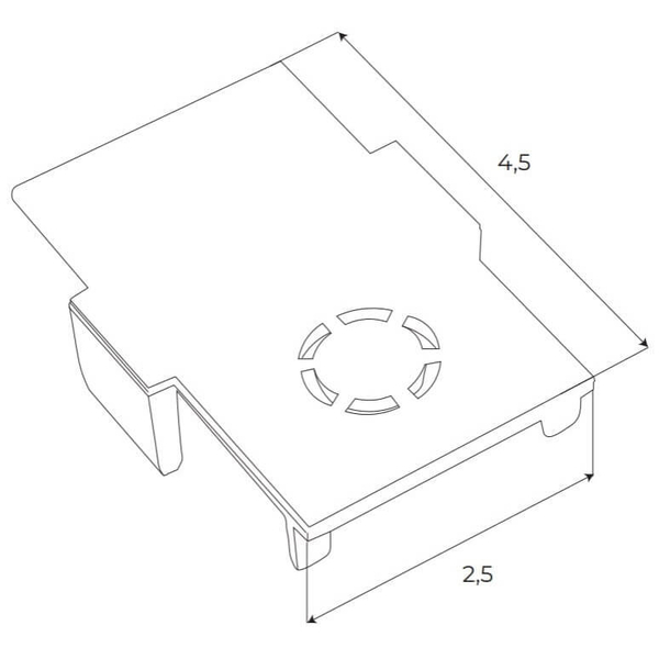 Zaślepka końcowa do szyn wpuszczanych Magnetic MA0011 Maxlight czarna