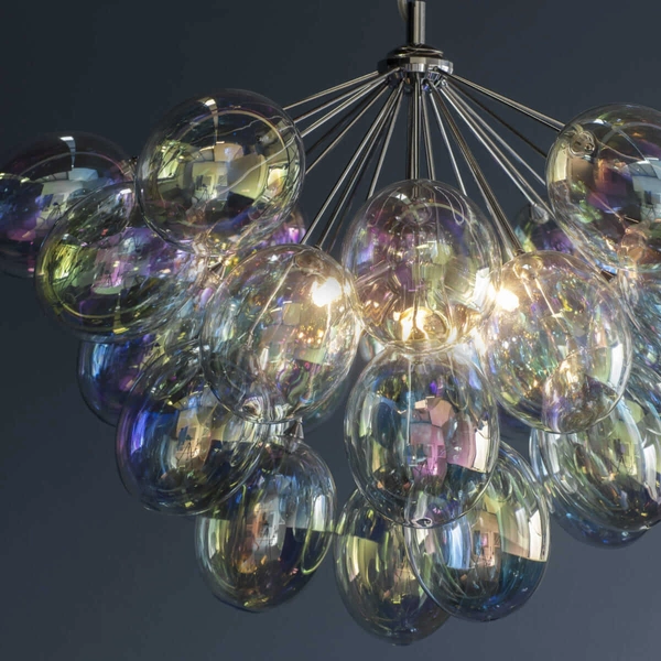 Designerska lampa wisząca Infinity 76450 Endon bubbles kolorowa chrom