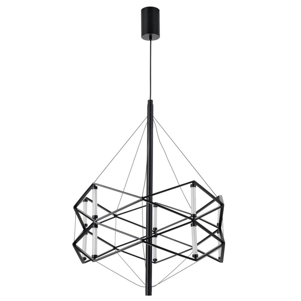 Wisząca lampa do salonu SPACE ST-9858 P/S black LED 20W industrialna czarny