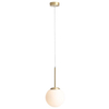 Wisząca lampa BOSSO 1087XS40 Aldex nowoczesna kula mosiądz