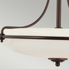 Sufitowa lampa Griffin QZ-GRIFFIN-SFM-PN Quoizel szkło brązowy biały